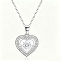 Brilliant Triple Heart Crystal Pendant Necklace